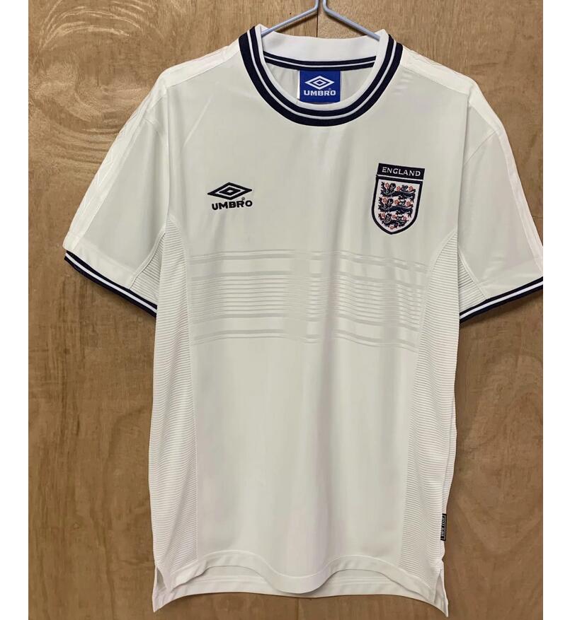 2000 England Retro Home Kit Soccer Jersey